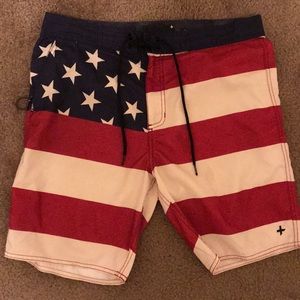 Tavik American flag board shorts 33